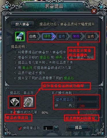 装备提品窗口