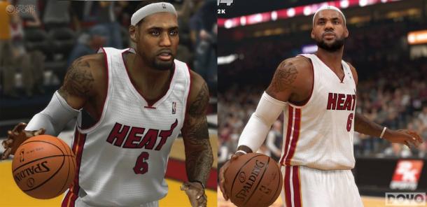 《NBA 2K14》PS4和PS3画面对比 差距十分明
