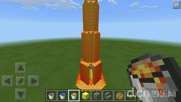 《我的世界手机版》水和岩浆的妙用：建造高塔_我的世界移动版攻略_当乐原创频道