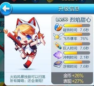 天天酷跑烈焰甜心技能詳解 霸道大招可清屏