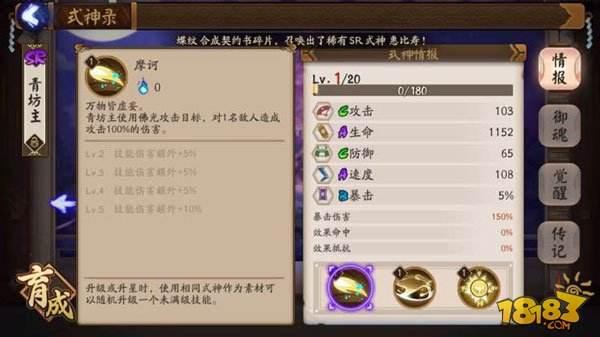 阴阳师青坊主技能觉醒属性图鉴一览