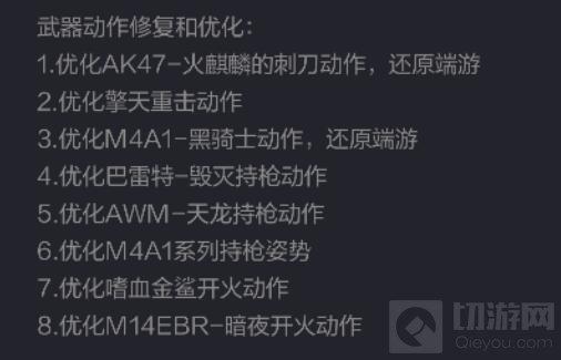 CF手游年中盛典版本會優(yōu)化哪些武器 優(yōu)化說明