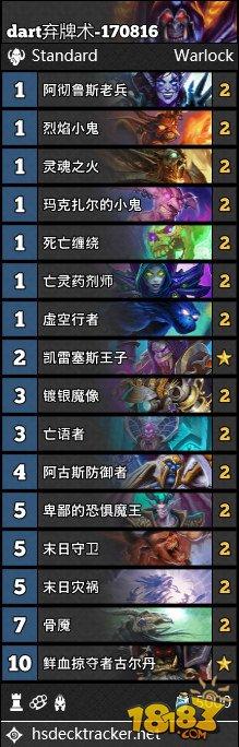 8月16日十套直播卡组:第2弃牌术 沙叔奶骑