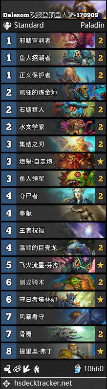 爐石9.10直播卡組合集:登頂魚人騎 中速獵