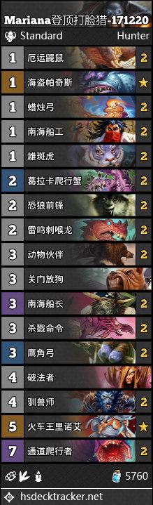 12月20日卡组搬运：登顶打脸猎 心火龙牧