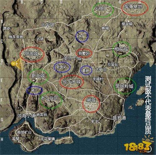 绝地求生全进出击米拉玛地图资源点详解