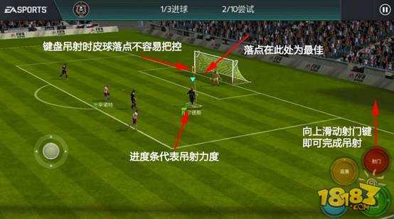 FIFA足球世界吊射技巧 位置及落點往往決定了成敗