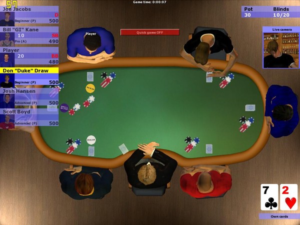 扑克模拟：无限额德州扑克图片