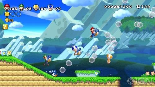 WiiU首款《新超級馬里奧兄弟U》首批截圖