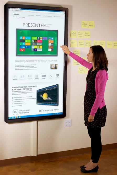 The new Presenter features a solid state optical multitouch system capable of registering ...