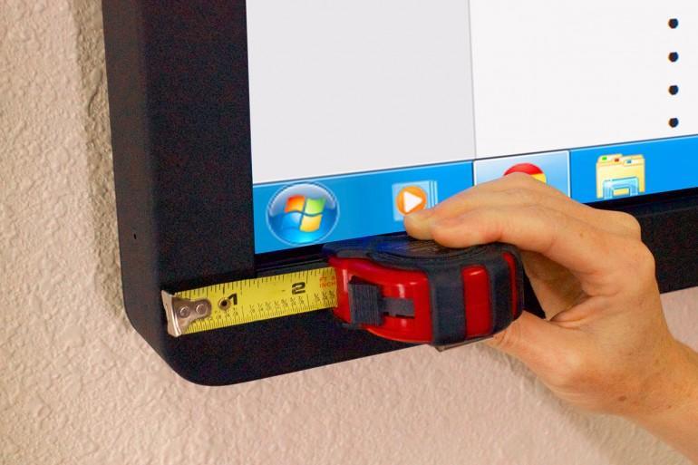 The bezel of the Presenter is only 1.25 inches wide 