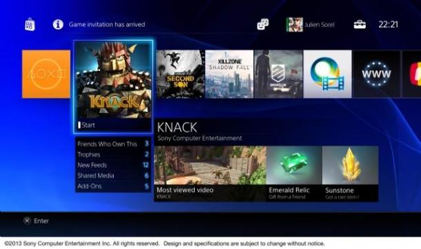 PS4用戶操作界面曝光！全新體驗游戲生活一鍵分享