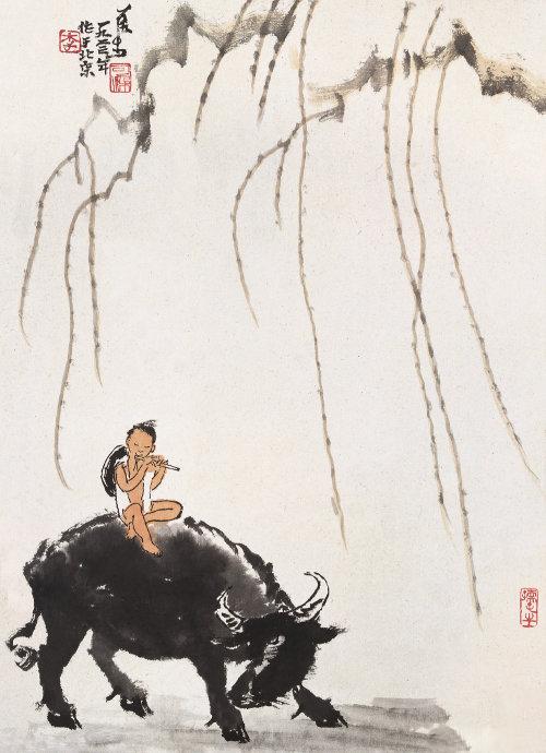齊白石弟子李可染名作《牧笛》