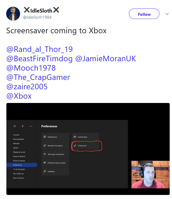 期盼已久？Xbox One主機新系統(tǒng)將加入屏保功能