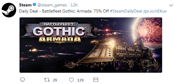 《哥特舰队：阿玛达》Steam 2.5折促销 28元入手