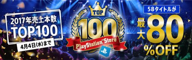 热作一网打尽 索尼PS Store TOP100优惠活动开启