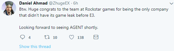 R星保密工作好 E3前没有泄露新作 期待《特工》