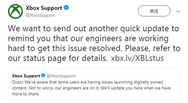 Xbox服务器无法访问 官方正努力修复 