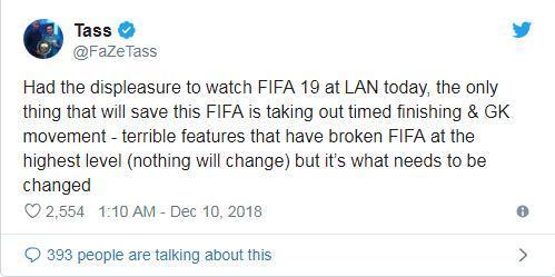 “精准射门”系统分裂《FIFA19》玩家群体 争议不断