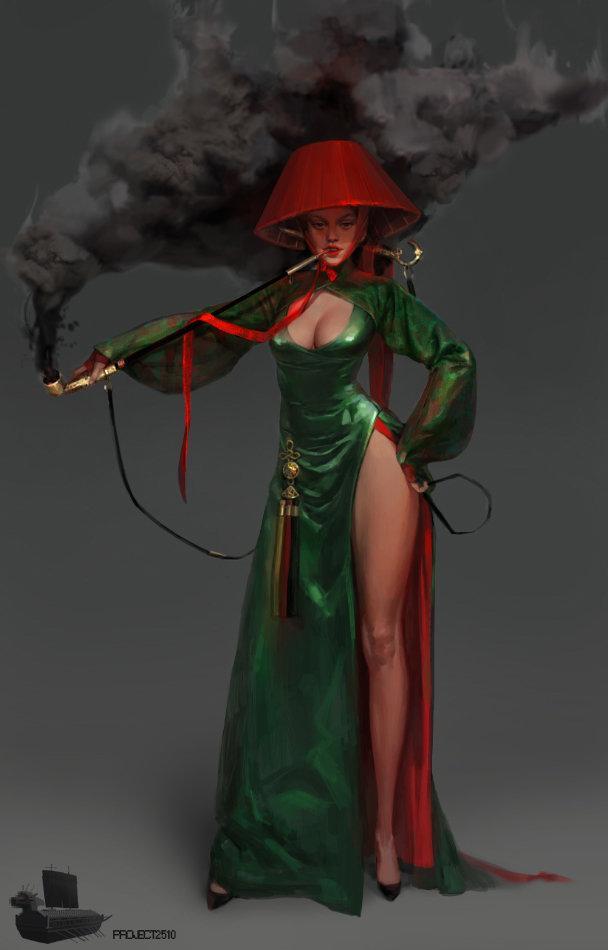 《守望先鋒》女美工概念畫欣賞 皮褲妹子騎機(jī)車翹臀誘惑
