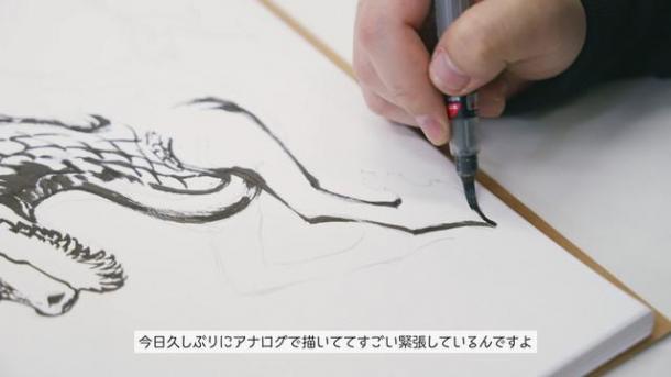 看大師如何演繹！《妖精的尾巴》作者真島浩手繪圣獸麒麟演示