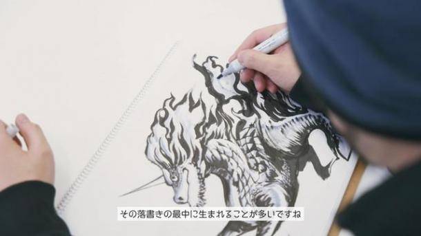 看大師如何演繹！《妖精的尾巴》作者真島浩手繪圣獸麒麟演示