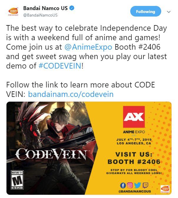 《噬血代码》确认参展AnimeExpo 可试玩最新Demo