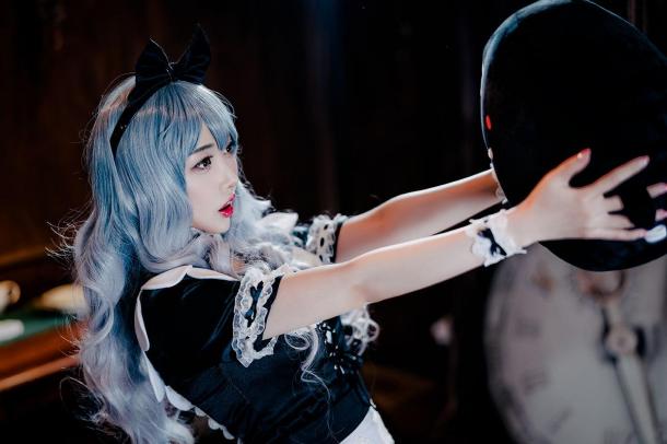 韓妹COS《黑色沙漠》美圖 穿女仆裝性感火辣迷人