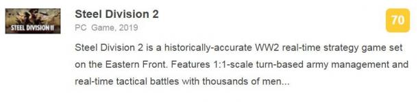 《钢铁之师2》IGN 6.9分：和前作类似 没啥创新 