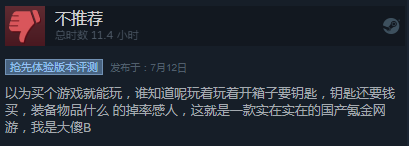 諸多問(wèn)題引不滿(mǎn) 網(wǎng)易《戰(zhàn)意》EA版Steam褒貶不一