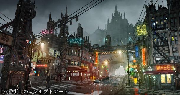《最终幻想7：重制版》全新概念原画曝光 人山人海八番街
