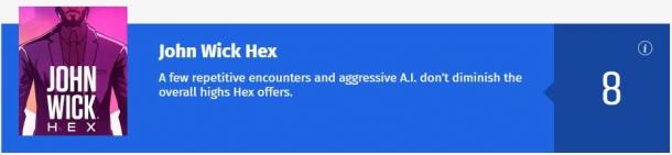 《疾速追杀Hex》IGN 6.8分：离还原电影动作场面差得远