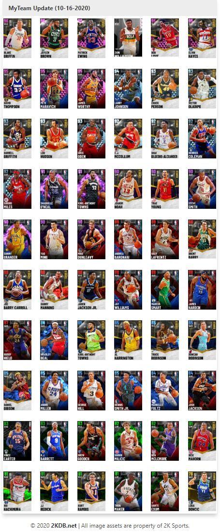 《NBA2K21》第二赛季新增球员卡一览
